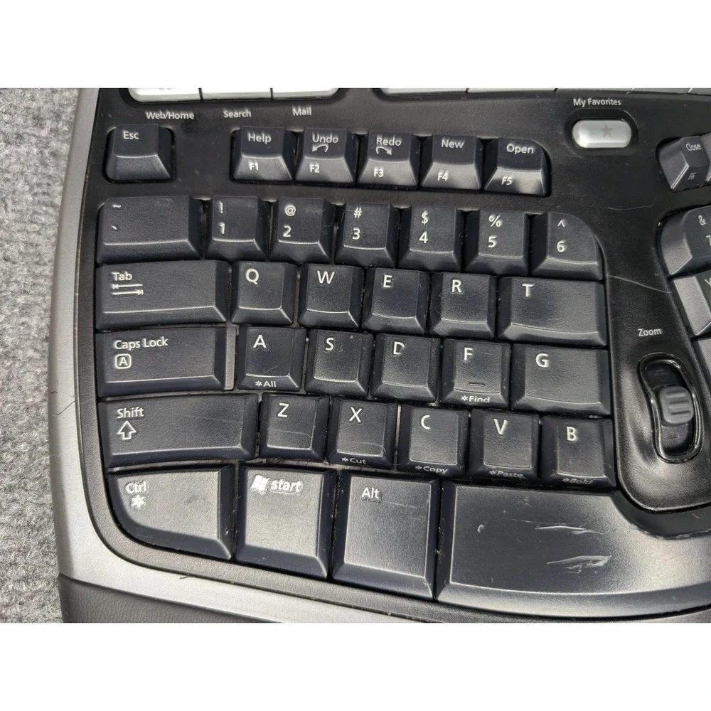 Microsoft Natural Ergonomic Keyboard 4000 v1.0 Wired‎ USB KU-0462 – Black READ